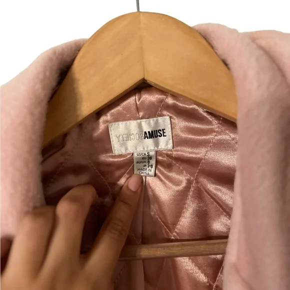 Amuse Society x Revolve Pink Faux Fur Coat Jacket - Picture 6 of 6